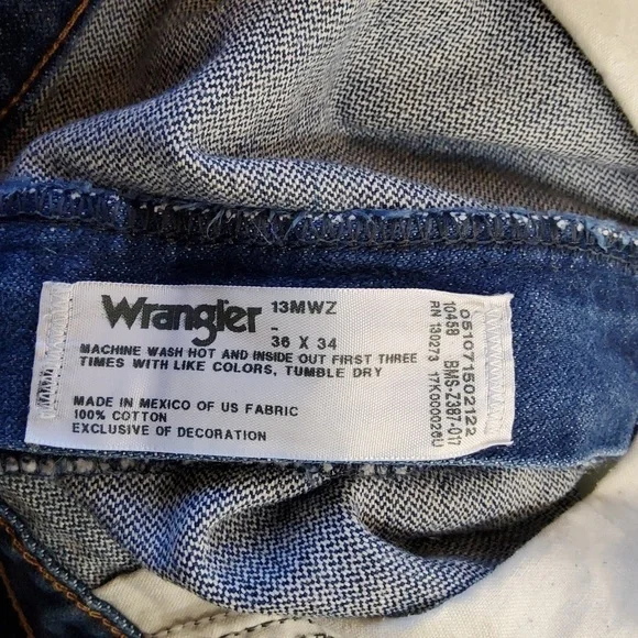 Wrangler 13MWZ men's size 36 x34 jeans EUC - Picture 6 of 6